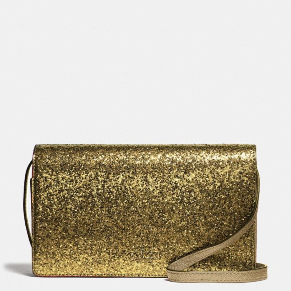 Coach Hayden Foldover Crossbody Clutch GOLD  NWT F